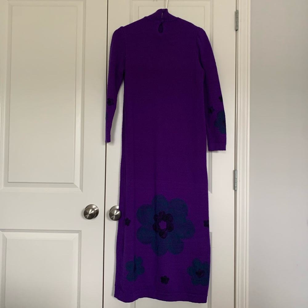 Vintage mock neck sweater dress